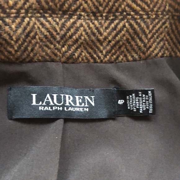 Lauren Ralph Lauren Black Label Brown Herringbone Jacket NWOT - Picture 9 of 16